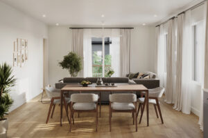 Canopy Crossings Dining Room Rendering | Downtown Durham Condo for Sale Under $300,000