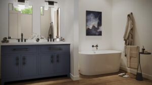 Canopy Crossings Bathroom Spa-Tub Rendering | Durham Home for Sale Under $300,000